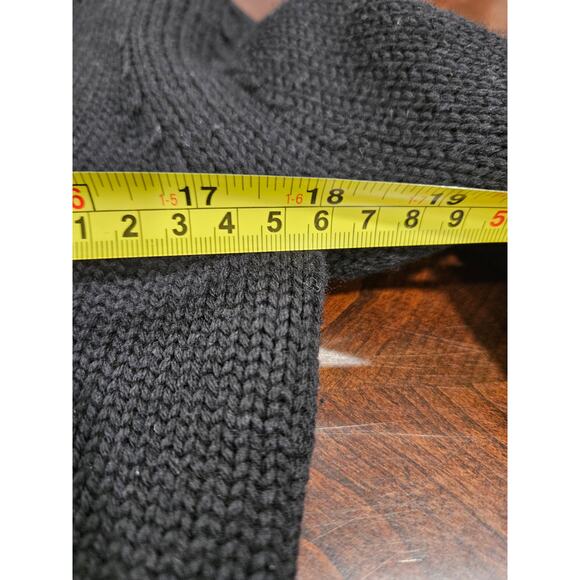 Banana Republic 100% Merino Wool Black Rhinestone Cardigan Sweater Cropped Sz M - Picture 4 of 7